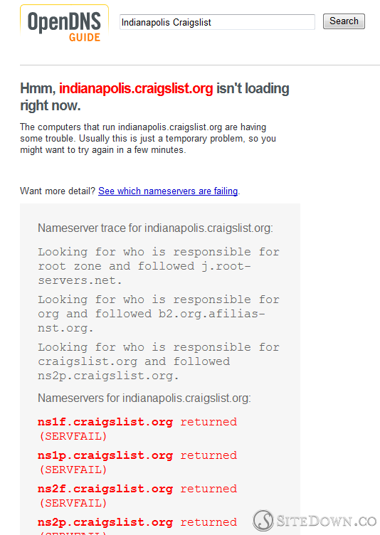 indianapolis.craigslist.org down - Craigslist Site Down Report
