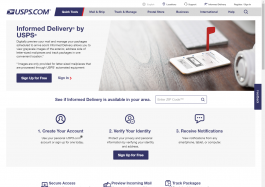 USPS Informed Delivery homepage