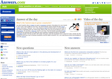 Answers.com: Wiki Q&A combined with dictionary, thesaurus, and encyclopedia