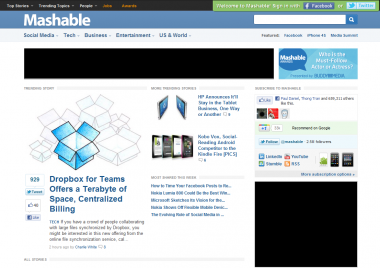 Social Media News and Web Tips - Mashable - The Social Media Guide