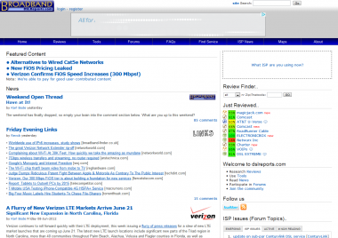 Broadband ISP Reviews News Tools and Forums