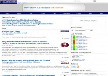 DSLReports Home : Broadband ISP Reviews News Tools and Forums