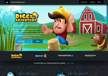Pixel Federation homepage screenshot