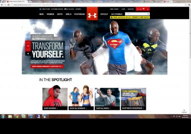 Under Armour Home Page