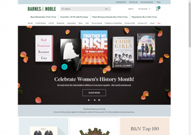 Barnes & Noble homepage screenshot