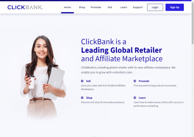 ClickBank homepage screenshot