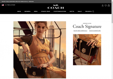 coach.com screenshot