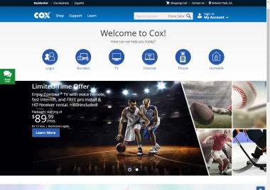 Cox.com screenshot