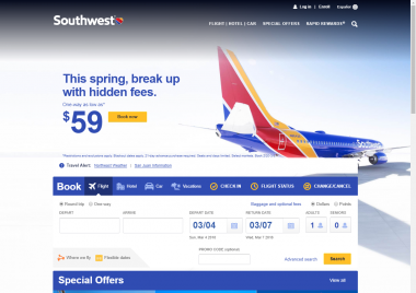 Southwest Airlines I Book Flights, Airline Tickets, Airfare