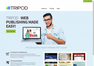 Tripod homepage screenshot