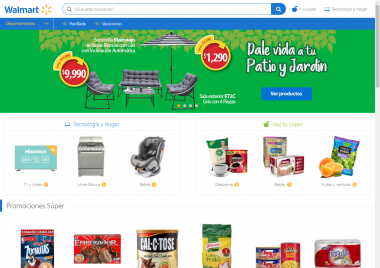 Walmart Mexico homepage screenshot