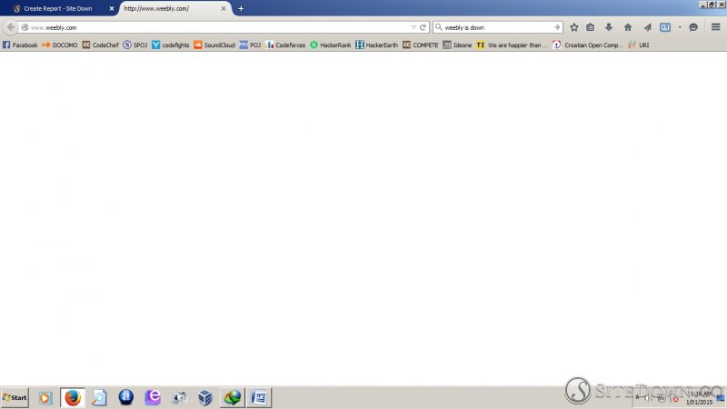 The page is blank. Nothing appears.