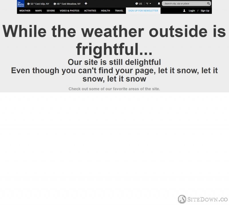Weather channel page not found