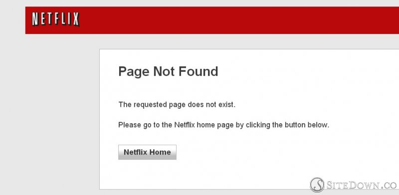Netflix Page Not Found